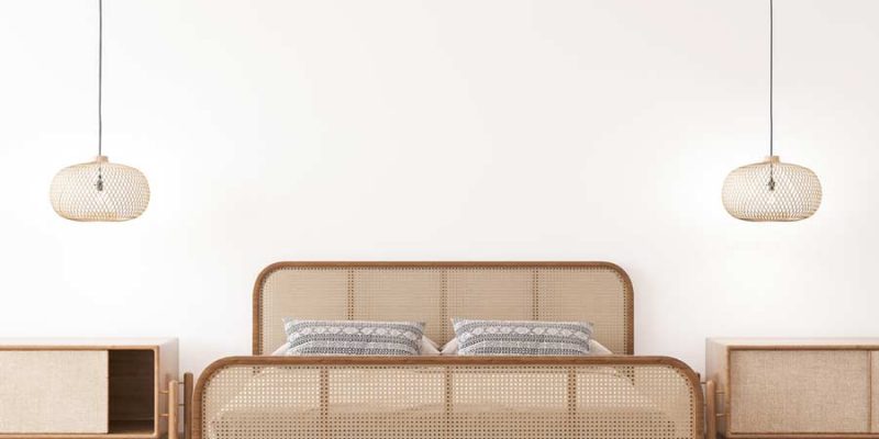 Rattanbetten im Schlafzimmer